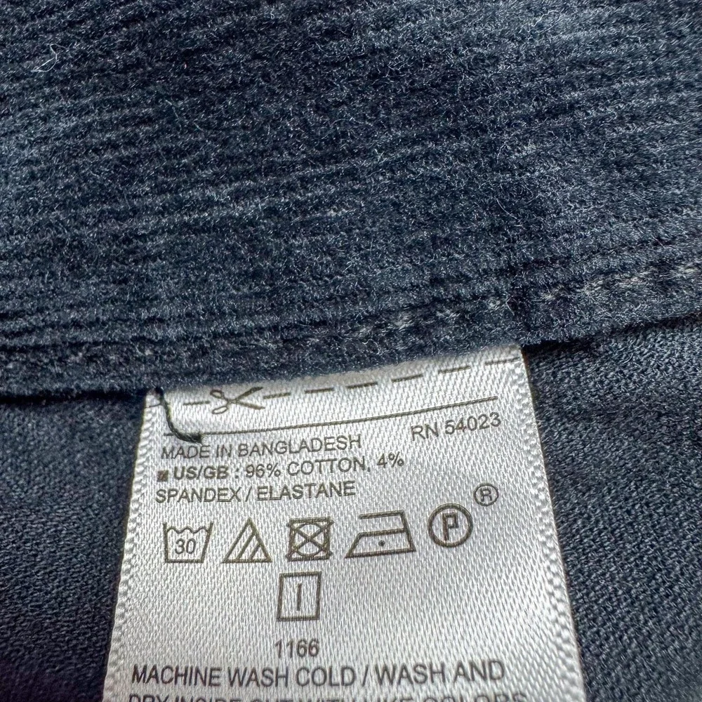 Banana Republic Corduroy Pants Mens 30x32 Black Slim Fit Washwell Stretch Casual
